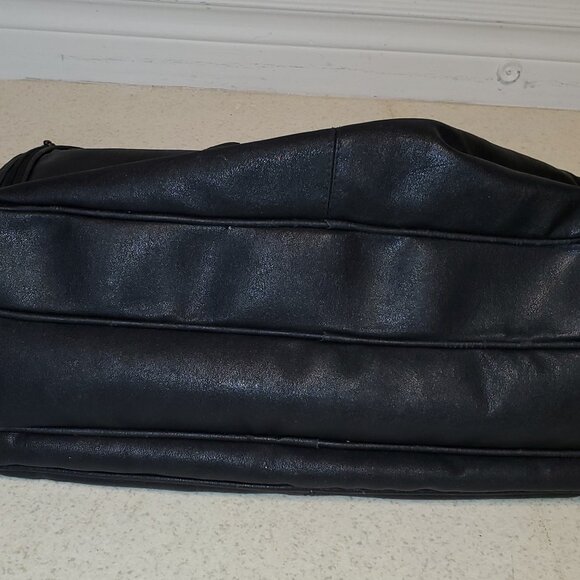 Unisex Faux Leather Travel Bag Shoulder Strap W/Mega Storage Pockets and Zippers - Picture 6 of 6